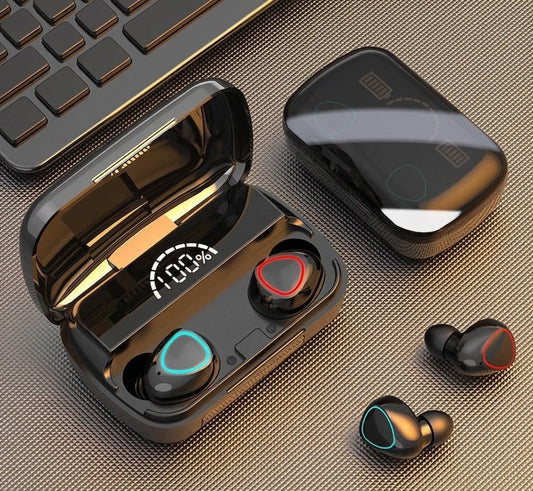 Premium Wireless Bluetooth Earphones with Charging Power Bank – Perfect for All Mobile Phones in Pakistan