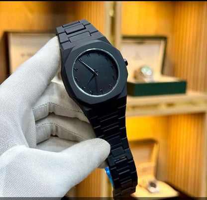 Black Arabic Aura Watch for Men & Women – Luxury Arabic Dial Wrist Watch | Elegant Stainless Steel Strap
